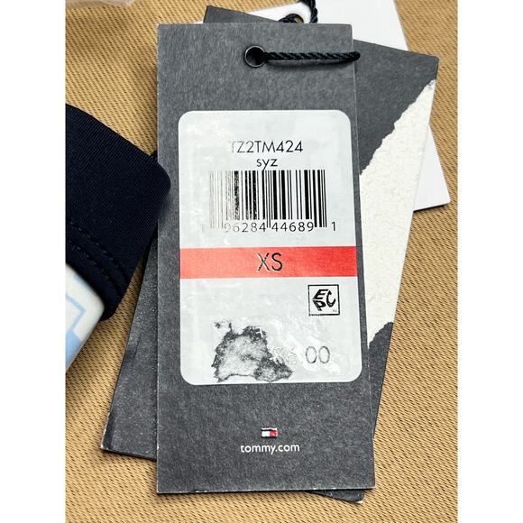 Tommy Hilfiger Iconic Colorblock Bandeau Bikini Top Monogram Sky Blue XS NWT - Picture 6 of 6